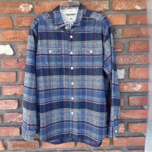 Tommy Bahama Men’s Soft Plaid Cotton Button Up Shirt Size Large